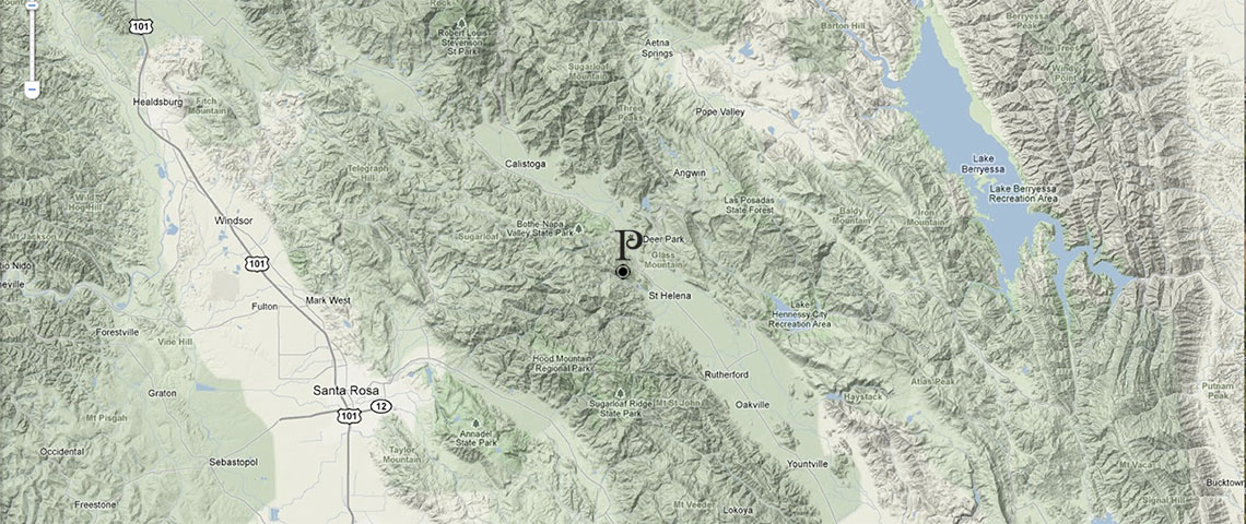 Map of Peacock Vineyard